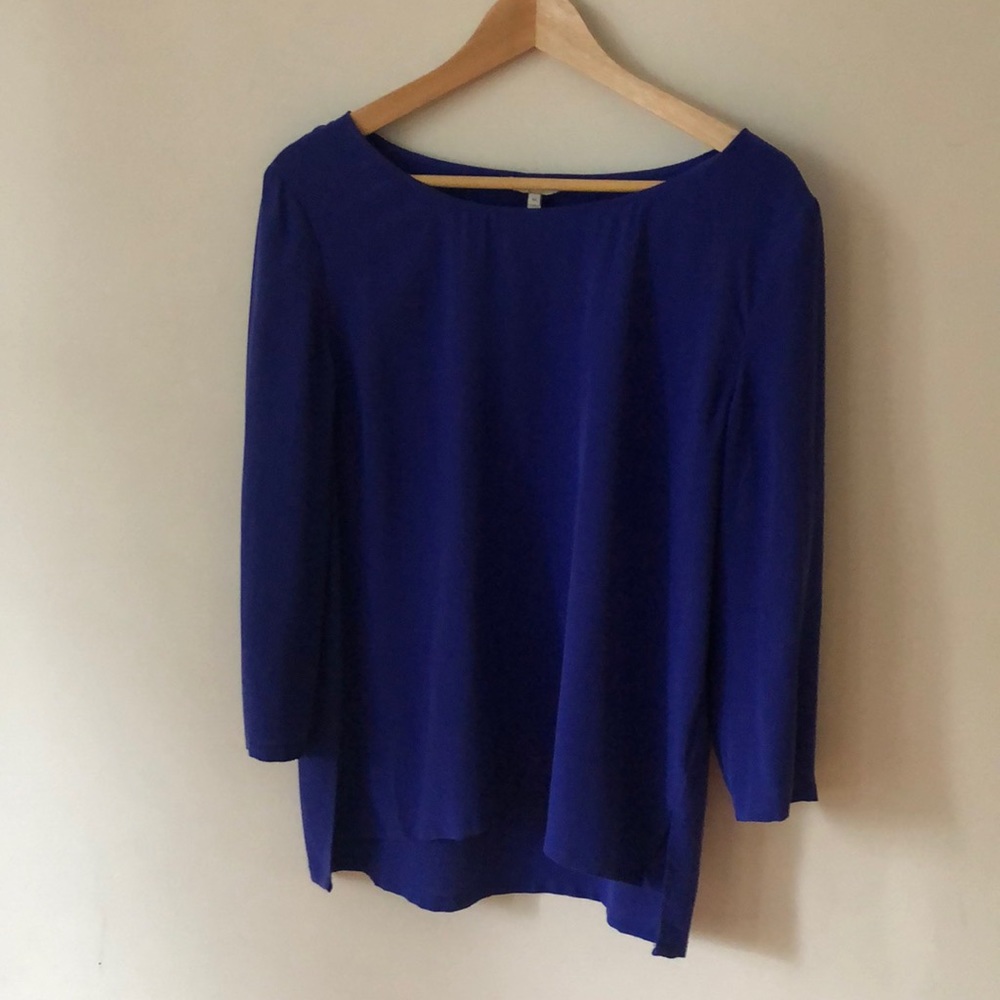 Joie Royal Blue Boatneck Blouse